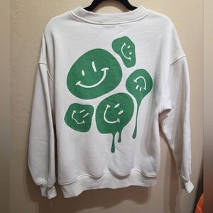 Bailey Rose Drippy Smiley Sweatshirt Size Medium